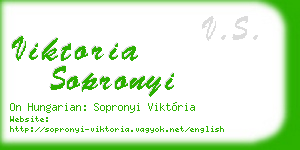 viktoria sopronyi business card